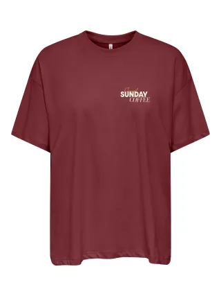 ONLY - ONLVIVVI S/S LOVELY TOP JRS Brick Red - Gr. - L