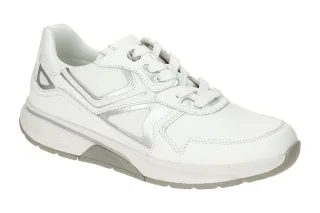 Gabor 66.875.50 ROLLINGSOFT Damen-Sneaker Wei?/Silber mit extra leichter Lauf...