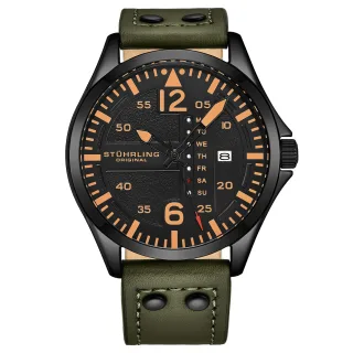 Khaki Grün Aviator Quarz 44mm