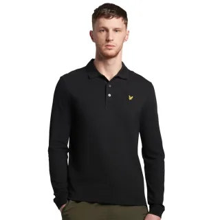 Lyle & Scott Herren Poloshirt mit langen Ärmeln und Kragen