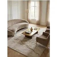 KADIMA DESIGN Teppich Velours-Metallic Marmoroptik, Bronze/Gold/Champagner, Warmtöne, Glanz, Rechteckig, Höhe: 13 mm, Hochglanz-Oberfläche, Marmoroptik, Strapazierfähig, Pflegeleicht