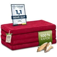 Klappmatratze Klappmatratze 80 cm (Basic) vegan und handgefertigt, 200x80x8cm, livasia, 8,00 cm hoch, Kapok
