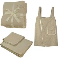 EXKLUSIV HEIMTEXTIL Saunatuch Sauna Set 3-Teilig Frottee Saunakilt Saunatuch Saunahandtuch, Frottee (Set, 3-St), Set