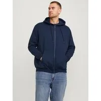 Jack & Jones PlusSize Kapuzensweatjacke JJEBRADLEY mit Kapuze und weichem Innenmaterial unifarben, modisch, relaxed fit, Materialmix