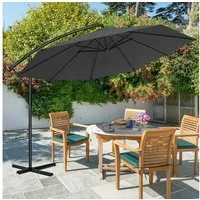 Ferghana Sonnenschirm Sonnenschirm mit Kurbel, Ampelschirm 360° Drehbar, Windfest Wasserdicht UV-Schutz UPF50+