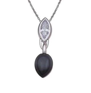 Orphelia Damen-Kette aus 925er Sterlingsilber mit Anhänger – Silber ZH-4531