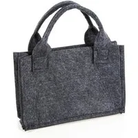 Logbuch-Verlag Geschenkbox Filztasche dunkelgrau rustikal mit Henkel 21 x 14 x 6 cm