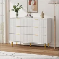 GarveeMore Kommode mit 4/ 5 / 6 Schubladen Sideboard Komodenschrank Schubladenschrank