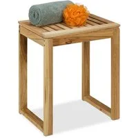 relaxdays Badhocker Hocker aus Holz