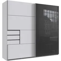 Wimex Schwebetürenschrank Saigon mit Glaselementen, 2 Türen, 225cm breit