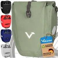 Valkental Fahrradtasche Gepäckträger wasserdicht & abschließbar, Gepäckträgertasche Fahrrad mit Großen Reflektoren 20L, 28L, 32L