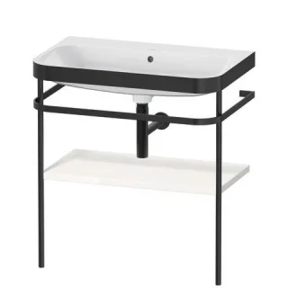 Duravit Happy D.2 Plus c-bonded Set mit Metallkonsole Weiß Hochglanz 775x490x850 mm - HP4737N2222 HP4737N2222