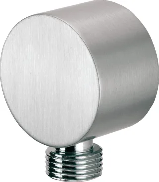 Neuesbad Serie 310 Rund Eckanschluss für Brauseschlauch, Edelstahl gebürstet NB1DENACF54K1