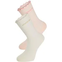 HUGO Basicsocken 2P RS LETTUCE CC W (2-Paar) Bund leicht gekräuselt