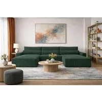 MOEBLO Wohnlandschaft DENVER U, Eckcouch aus Cordstoff Ecksofa U-Form Cord Sofa Couch Polsterecke U-Sofa - 410x85x200cm, mit Bettkasten und Schlaffunktion