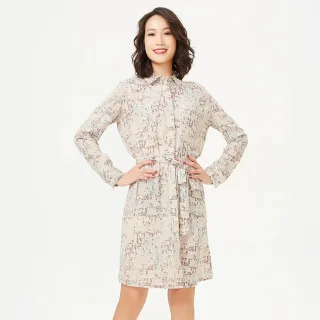 Leicht bedrucktes Shirt-Kleid