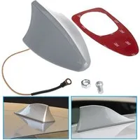 Bolwins A54C Universal Auto Shark Hai Antenne Dachantenne Haifisch Hochglanz Dachantenne (AM & FM Signal, für Innenbereich oder Außenbereich, Verstärkung: 5 dB), AM & FM Signal, schönes Design und sehr Praktisch