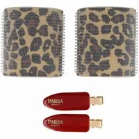 PARSA Beauty Haarbürsten-Set Hair Hero Dream Volume Lockenwickler Set mit Clips, 4-tlg.