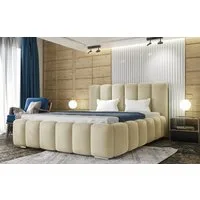 thematys Polsterbett mit Bettkasten & Lattenrost Stauraumbett 140, 160, 180, 200x200cm (Cloud Samtstoff Bett mit optionaler 7-Zonen Taschenfederkernmatratze)