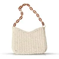 Zaewry Strandtasche Damen Umhängetasche aus Bast – Handgefertigt, Crossbody-Tasche, Basttasche, Urlaub, Outdoor, Casual