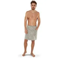 Möve Kilt Eden, ideal für Sauna & Spa, Kurzform, Walkfrottier, Knöpfe, edle Karo-Optik