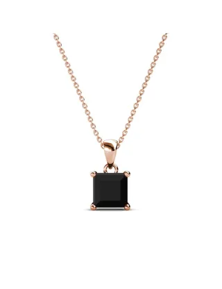 Einfacher quadratischer Anhänger - Rose Gold und Schwarz