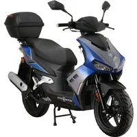 Alpha Motors Motorroller Mustang FI, 50 ccm, 25 km/h, Euro 5, (Set, mit Topcase), mit USB-Anschluss und Lenkerschloss, sportliches Design