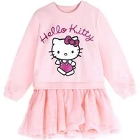 Cerdá Sweatkleid Hello Kitty Long Pulli mit Tüll Mädchen Langarmkleid Gr. 104 -140 cm