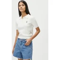 LeGer Poloshirt Manolja, LeGer by Lena Gercke mit Zopfmuster, Logostickerei