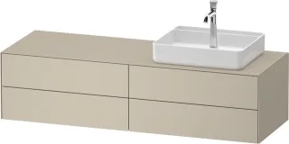 Duravit White Tulip Konsolenwaschtischunterbau wandhängend Taupe Seidenmatt 1300x550x408 mm - WT4867 WT4867R60600000