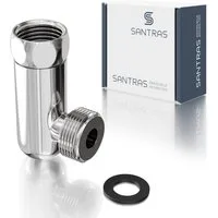 Santras Brauseschlauch SANTRAS® Entleerungsventil zum Abfluss von Wasser in Chrom