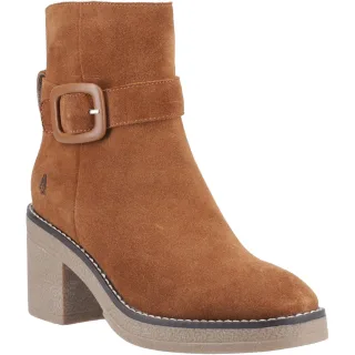 Hush Puppies Fearne Damen Wildleder Stiefeletten mit Absatz in Beige