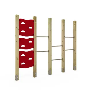 Parkour-Anlage PRO Fit Zip - Robuste Kletterwand aus HDPE mit Edelstahl-Reckstangen für Spielplätze - Fitness & Koordination Outdoor - Wickey
