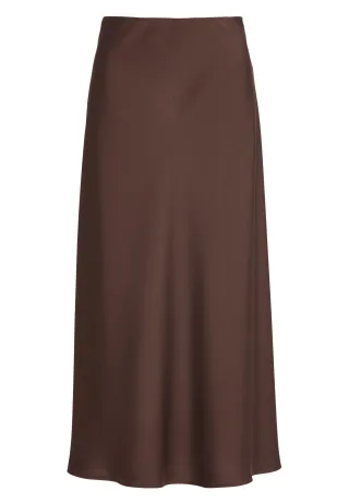 SWING - Satinrock mit elastischem Bund chocolate brown - Gr. - 34