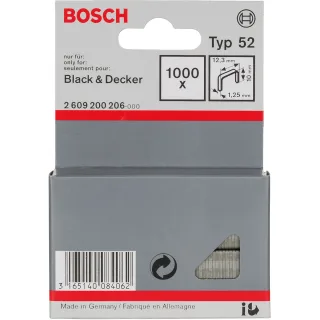 Bosch Flachdrahtklammer Typ 52, 12,3 x 1,25 x 10mm - 2609200206