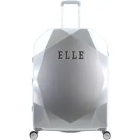 Elle Hartschalen-Trolley Koffer Diamond Spinner Trolley Gr. L Silver, TSA-Zahlenschloss