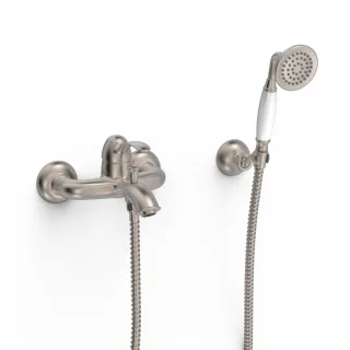 Tres Einhebel Wannenmischer Anti Kalk Messing Handbrause: Ø 78 mm , 24217001AC 24217001AC