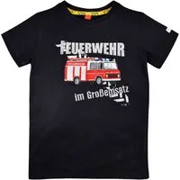 BONDI T-Shirt Jungen Shirt 'Feuerwehr' 33178, Schwarz