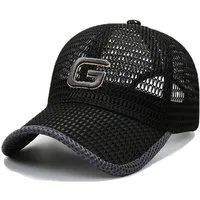 LuxusKollektion Baseball Cap Basecap Herren Damen Mesh Sommer Sonnenhut Einheitsgröße 1 Schwarz