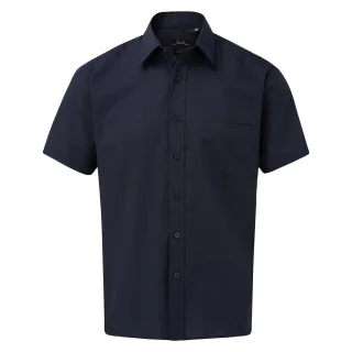 Premier Herren Popelin-Hemd, kurzärmlig (Marineblau)