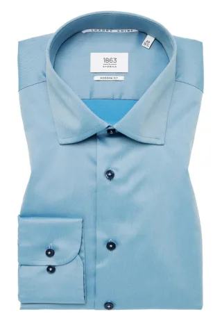 ETERNA - Modern Fit: Luxury Hemd grün - Gr. - 39