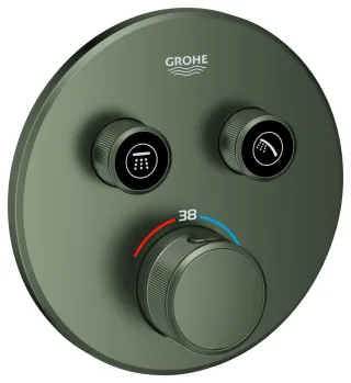 GROHE Thermostat Grohtherm SmartControl 29119 rund 2 ASV satin graphite, 29119MG0 29119MG0