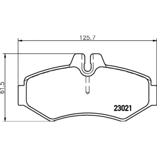 Hella Bremsbel?ge hinten Mercedes VW