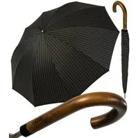 iX-brella Stockregenschirm High Quality mit Auf-Automatik und Stahlgestell, mit Echtholz-Rundhakengriff