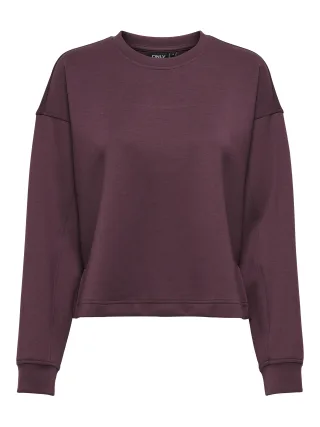 ONLY - ONLALINA SLIT ROUNDNECK SWT Decadent Chocolate - Gr. - M