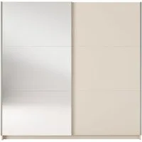 Deine Möbel 24 Schwebetürenschrank ARLO Schiebetürenschrank mit Spiegel – Kleiderschrank 150 / 200 cm, (in Nussbaum, Sandbeige, Weiß, Eiche Artisan & Graphit, 1-St., mit Spiegel) moderner Schlafzimmer-Schrank