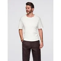 OMBRE T-Shirt T-Shirt mit Waffelstruktur und Rundhalsausschnitt