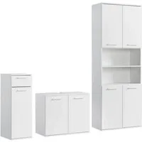 mokebo Badmöbel-Set Der Steuermann, (3-teilig), Made in Germany, Badezimmerschrank, Badschrank, Set in Weiß