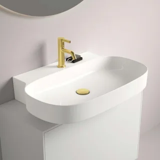 Ideal Standard Linda-X Waschtisch T439601 1 Hahnloch, ohne Überlauf, 750 x 500 x 130 mm, weiß