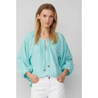 s.Oliver Kurzarmbluse Bluse Musselin-Bluse mit Raglanärmeln und Raffung
